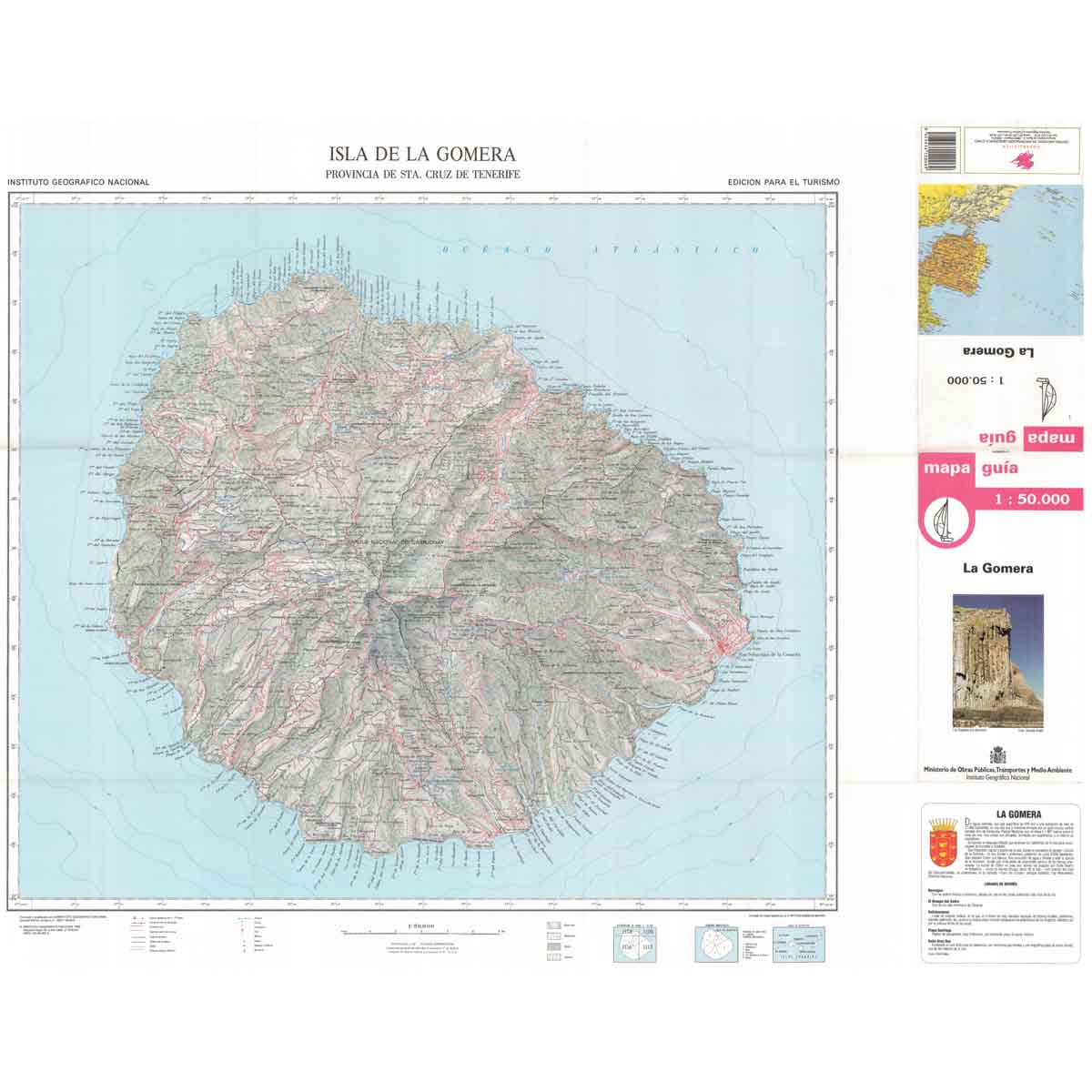 Isla de la Gomera. Mapa guía 1:50.000