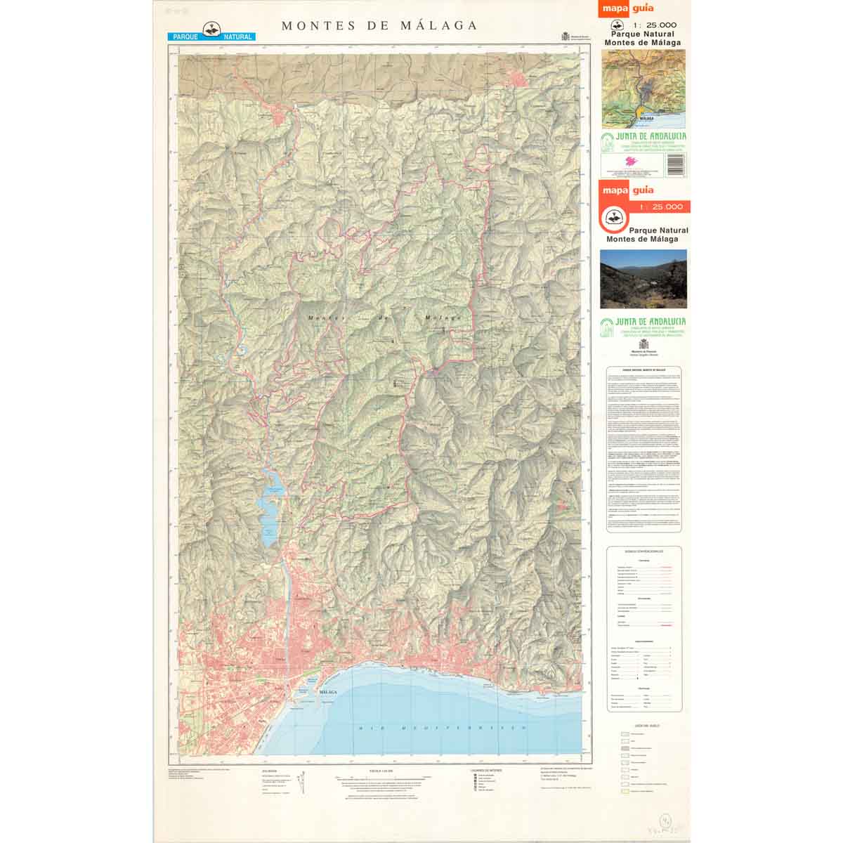 Montes de Málaga. Mapa guía 1:25.000