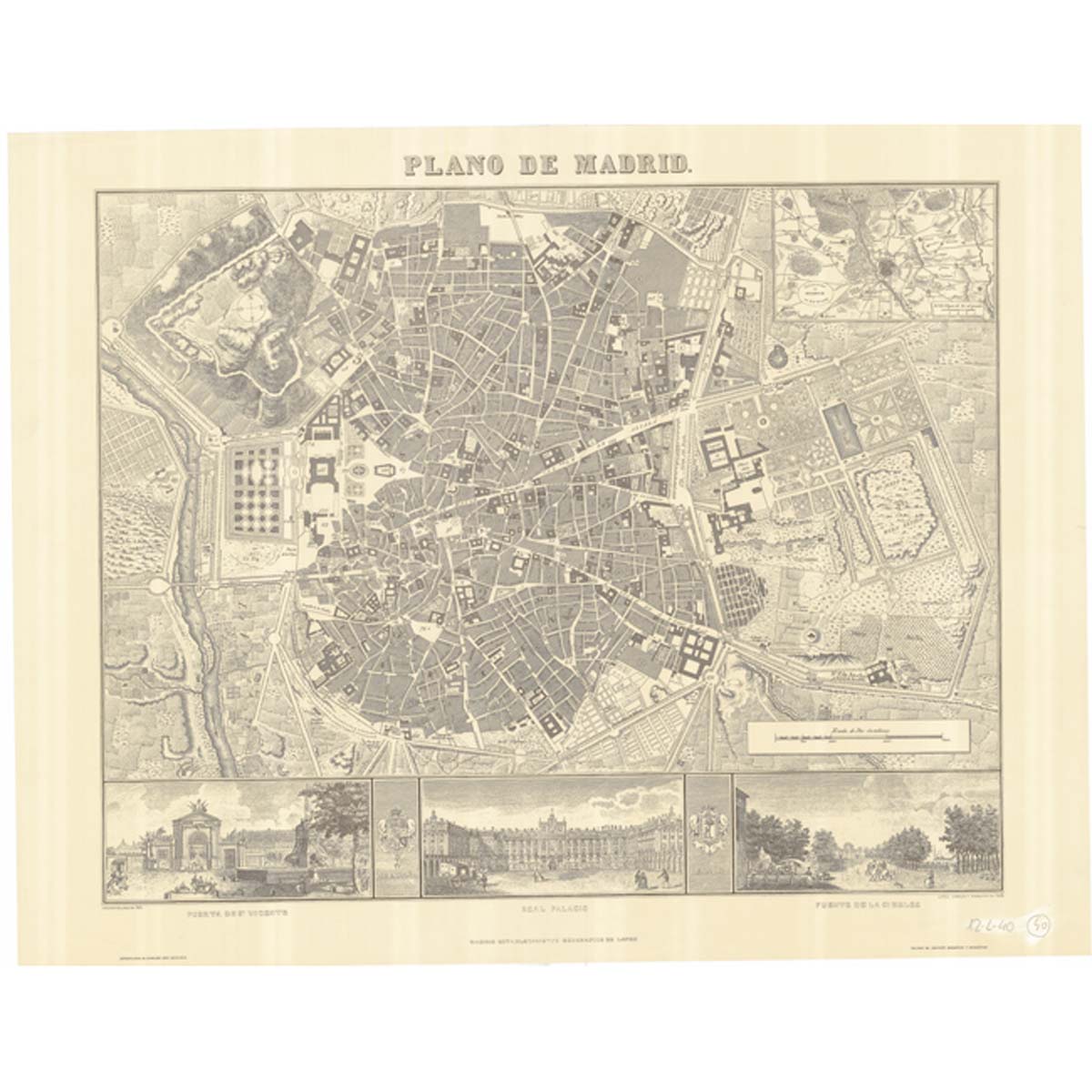 Plano de Madrid. 1846 - Pedro Martín López
