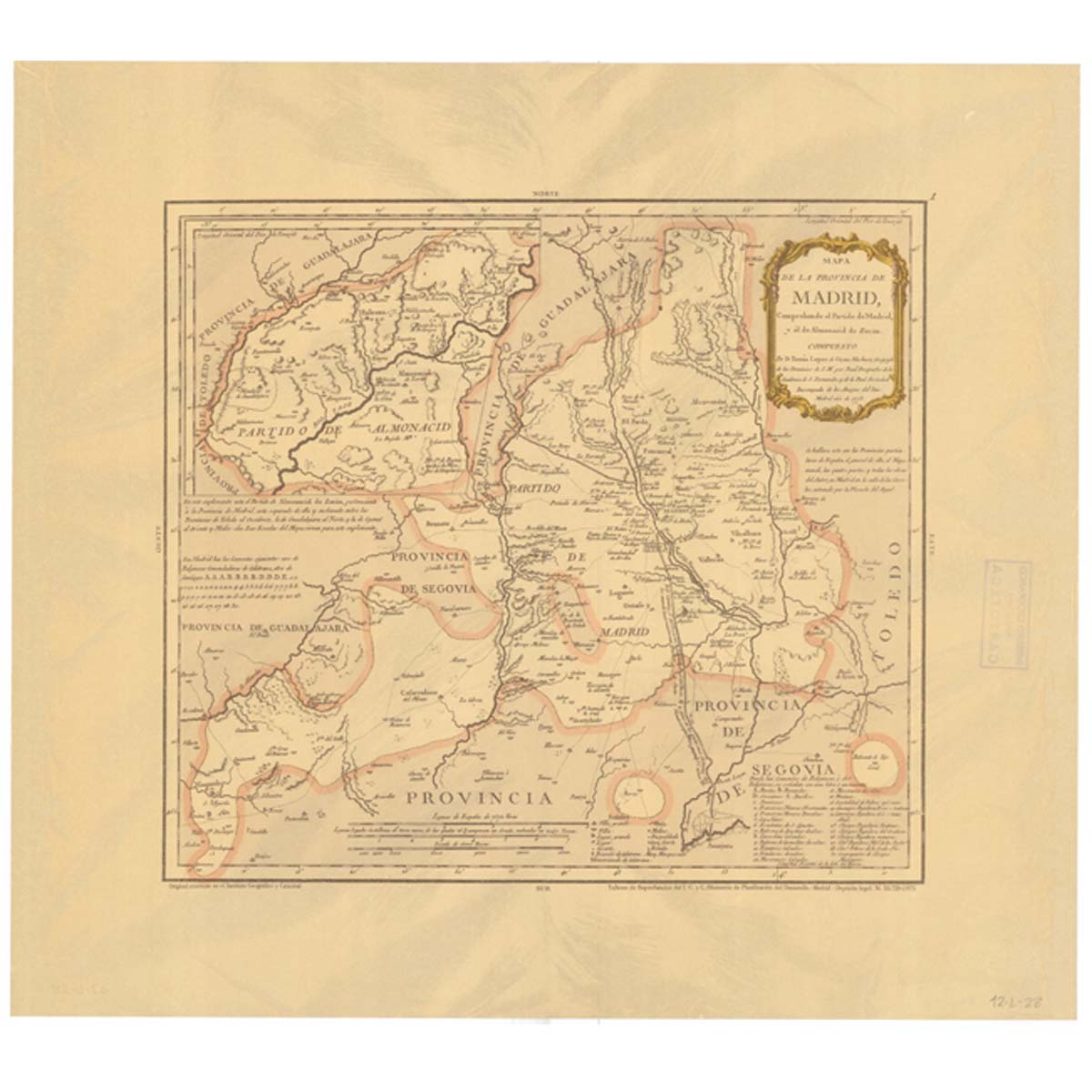Mapa de la provincia de Madrid. 1773 - Tomás López