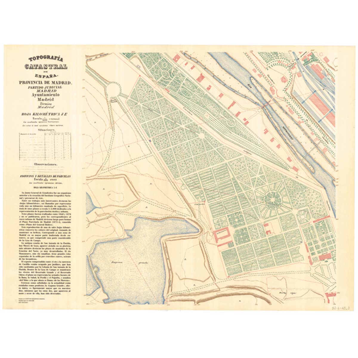 Hoja Kilométrica Madrid: 5E. 1860-1870 - Junta General de Estadística