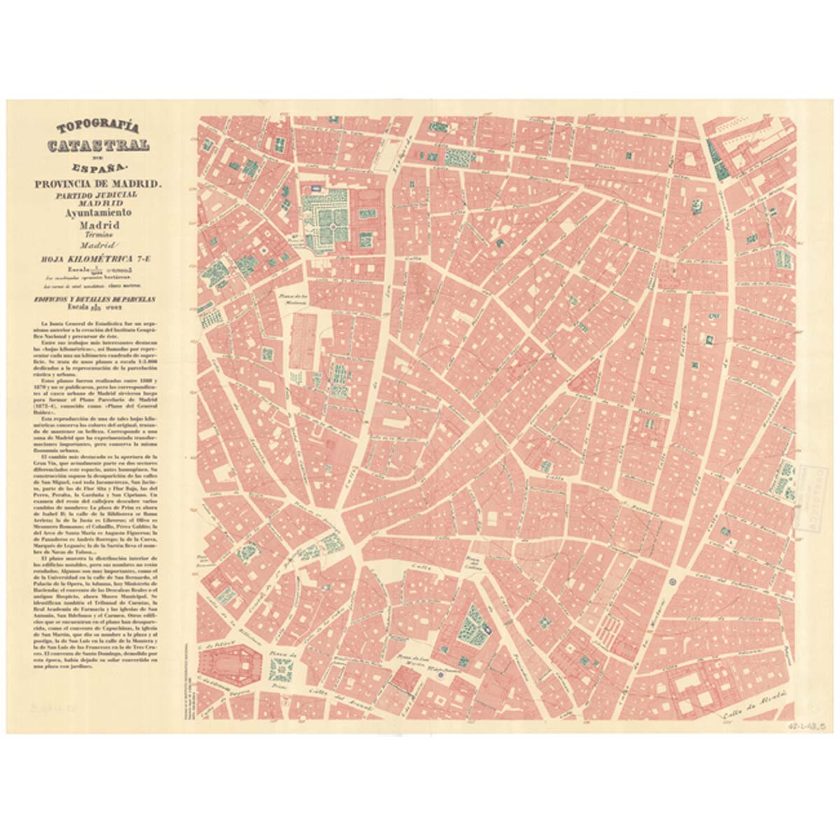 Hoja Kilométrica Madrid: 7E. 1860-1870 - Junta General de Estadística