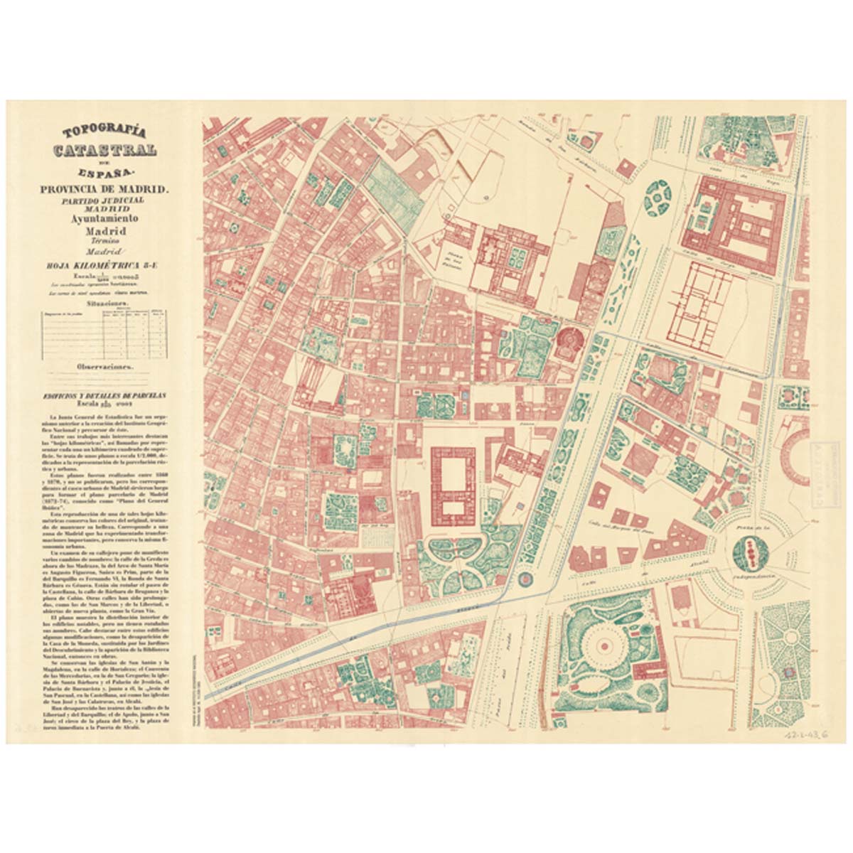 Hoja Kilométrica Madrid: 8E. 1860-1870 - Junta General de Estadística