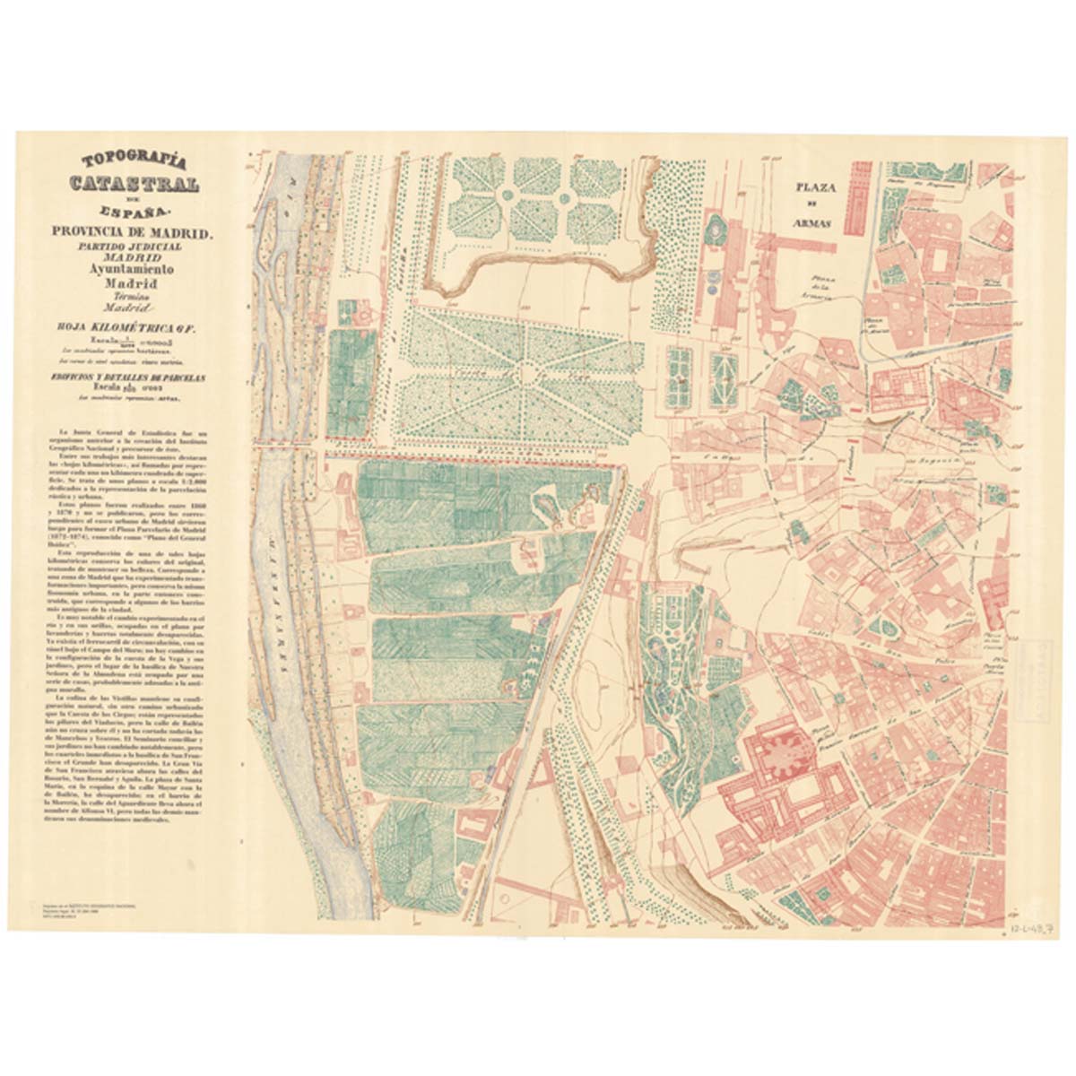 Hoja Kilométrica Madrid: 6F. 1860-1870 - Junta General de Estadística