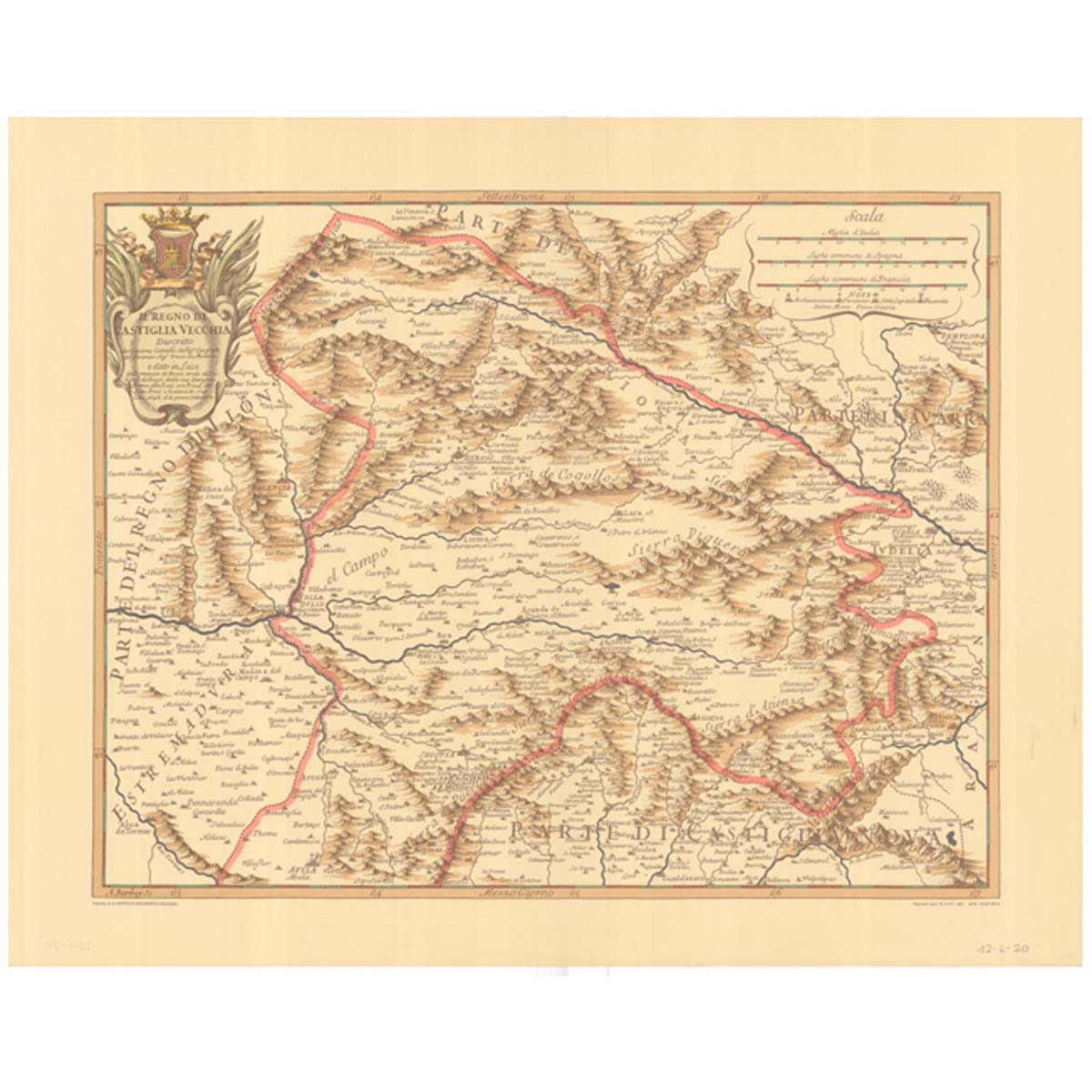 Il Regno de Castiglia Vecchia. 1696 - Giacomo Cantelli / Domenico de Rossi