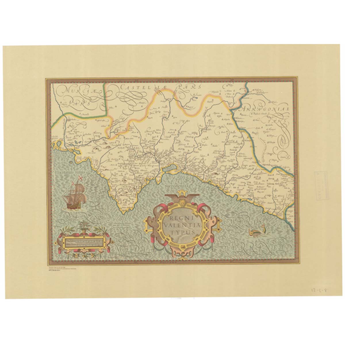 Regni Valentiae Typus. 1606 - Jodocus Hondius