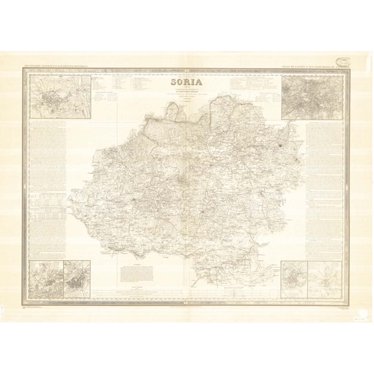 Mapa de Soria. 1860 - Francisco Coello