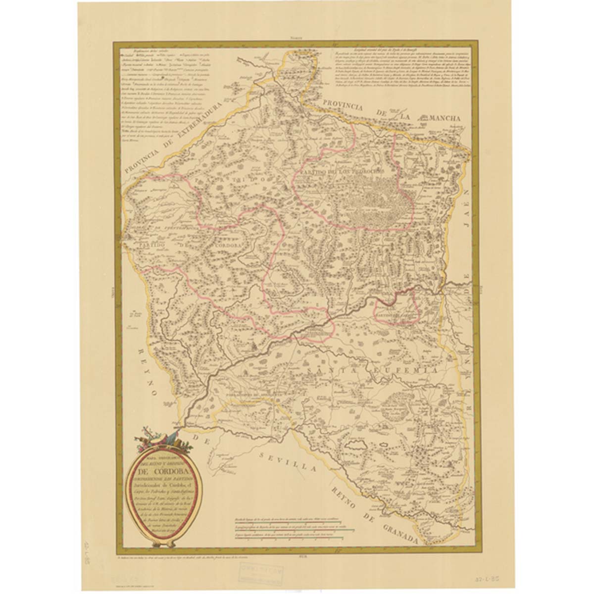Mapa del Reyno y Obispado de Córdoba. 1797 - Tomás López