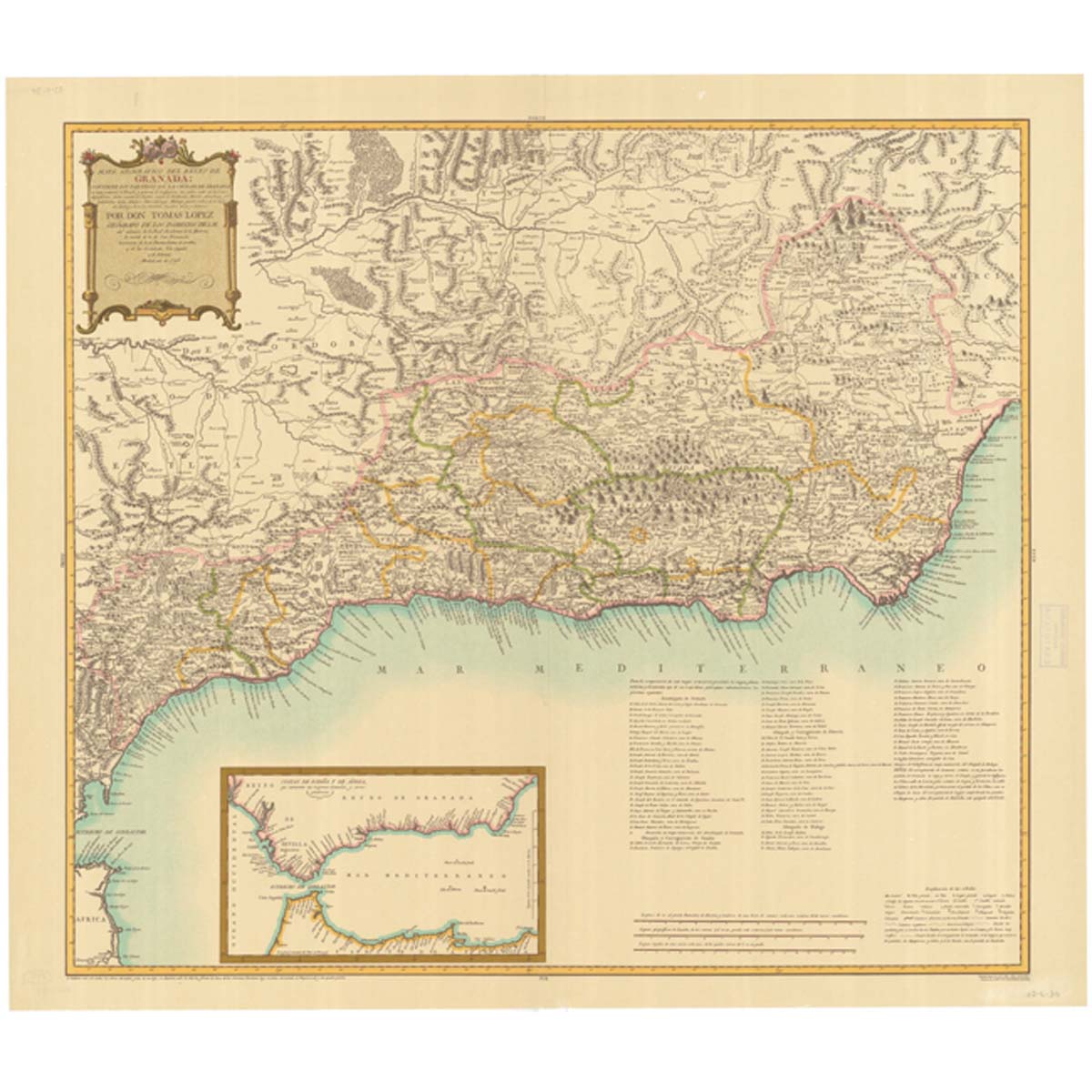 Mapa Geográfico Reyno Granada. 1795 - Tomás López