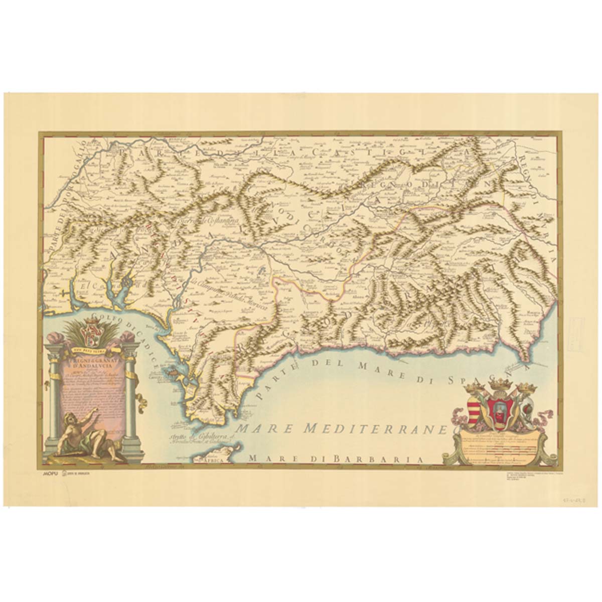 Li Regni di Granata e d`Andalucia. 1696 - Giacomo Cantelli