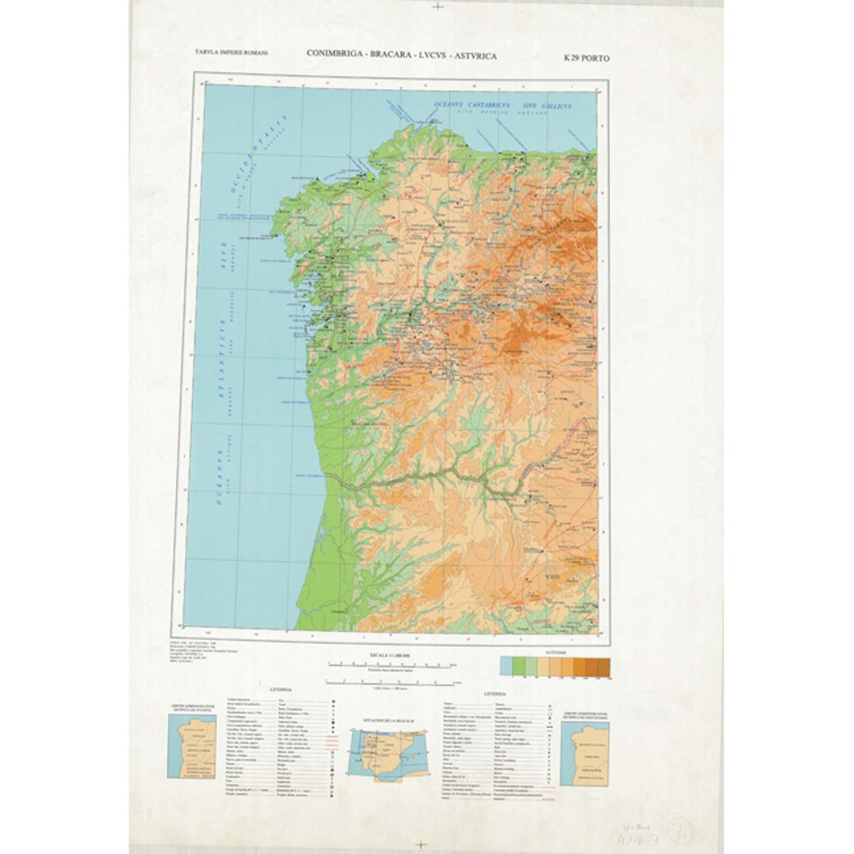 Tabula Imperii Romani K-29 Oporto (Mapa)