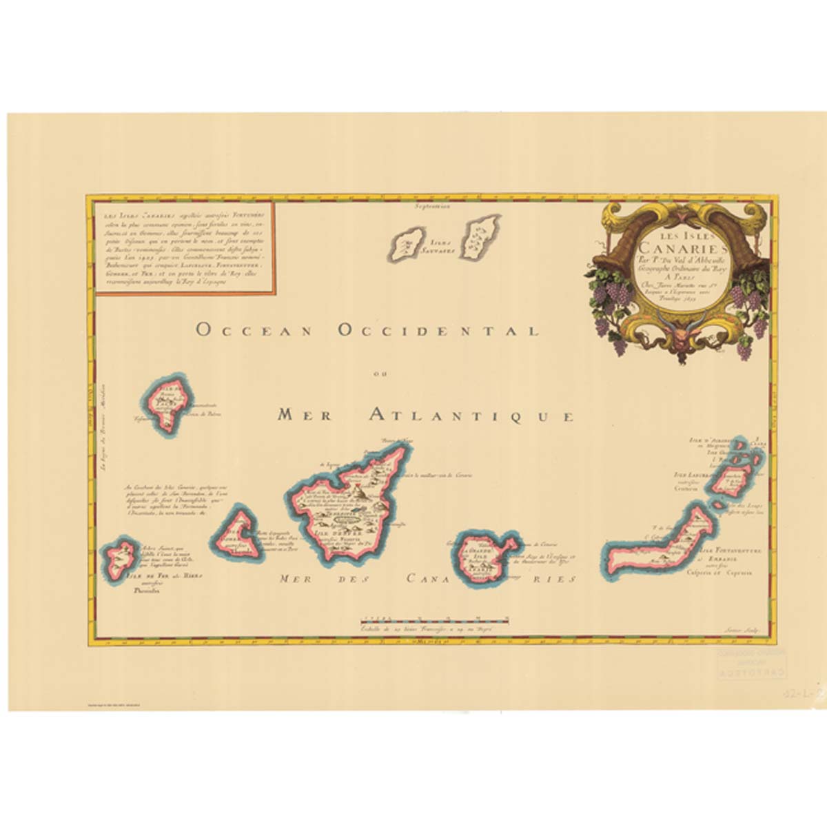 Les Isles Canaries. 1653 - P. Val d´Abbeville