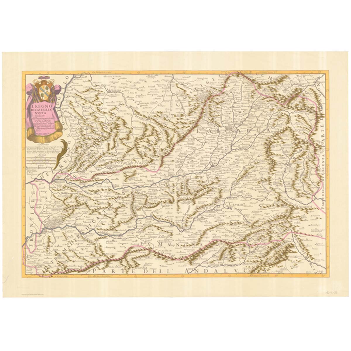 Il Regno de Castiglia Nuova. 1696 - Giacomo Cantelli / Domenico de Rossi