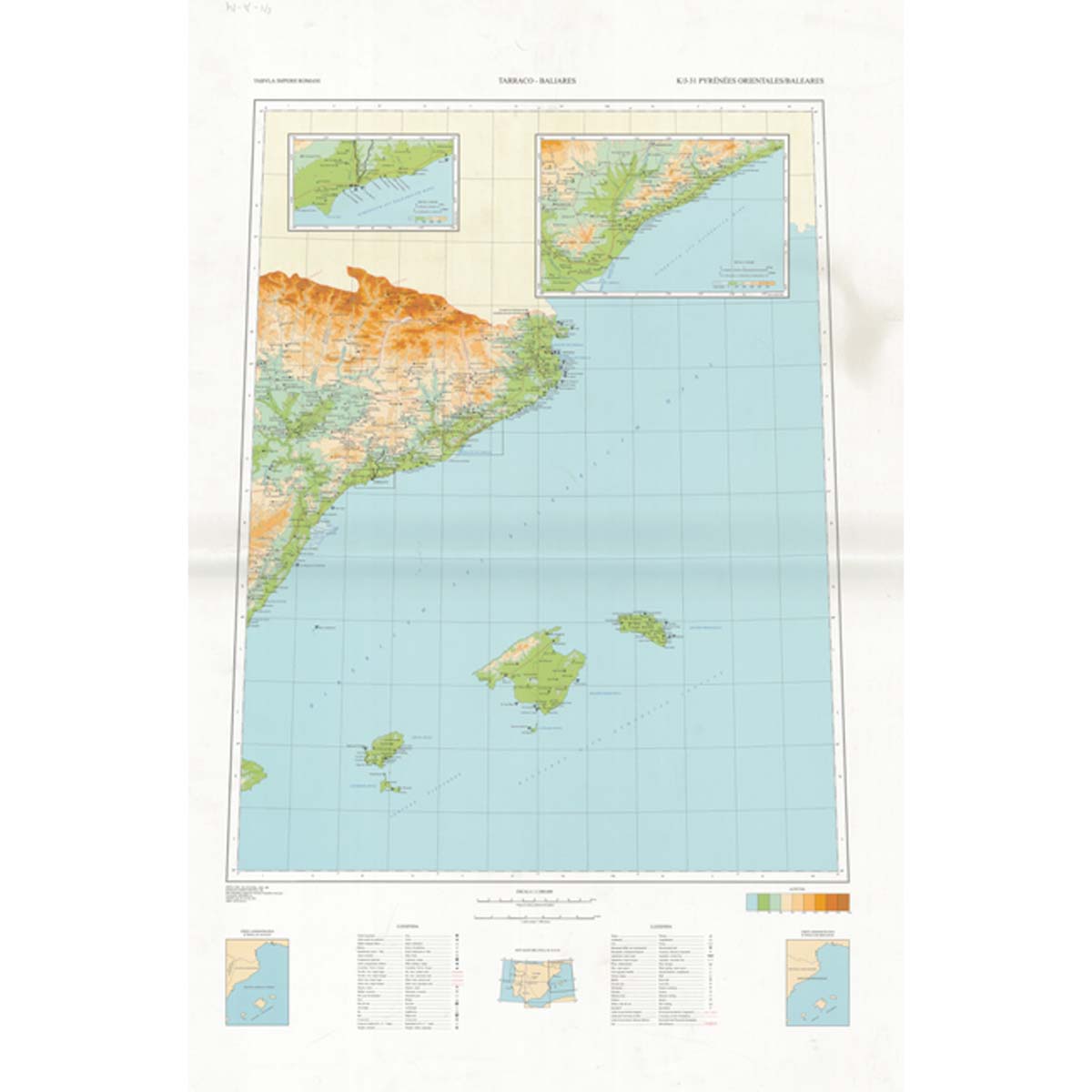 Tabula Imperii Romani KJ-31 Pyrénées orientales-Baleares (Mapa. Ed.castellano)