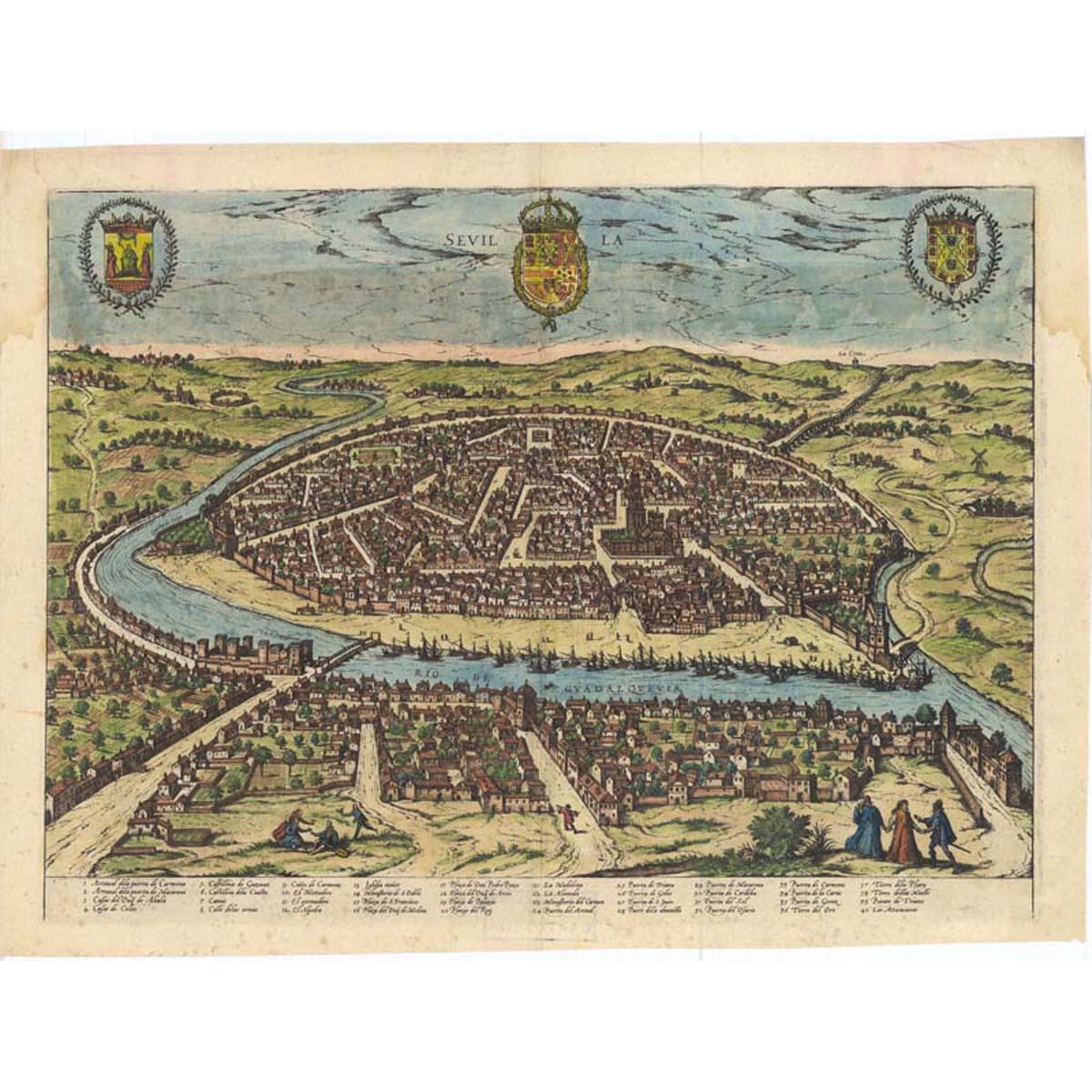 Sevilla. 1588 - A. Brambilla / George Braun