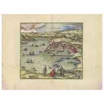 Santander. 1575 - J. Hoefnagel /  F. Hogenberg