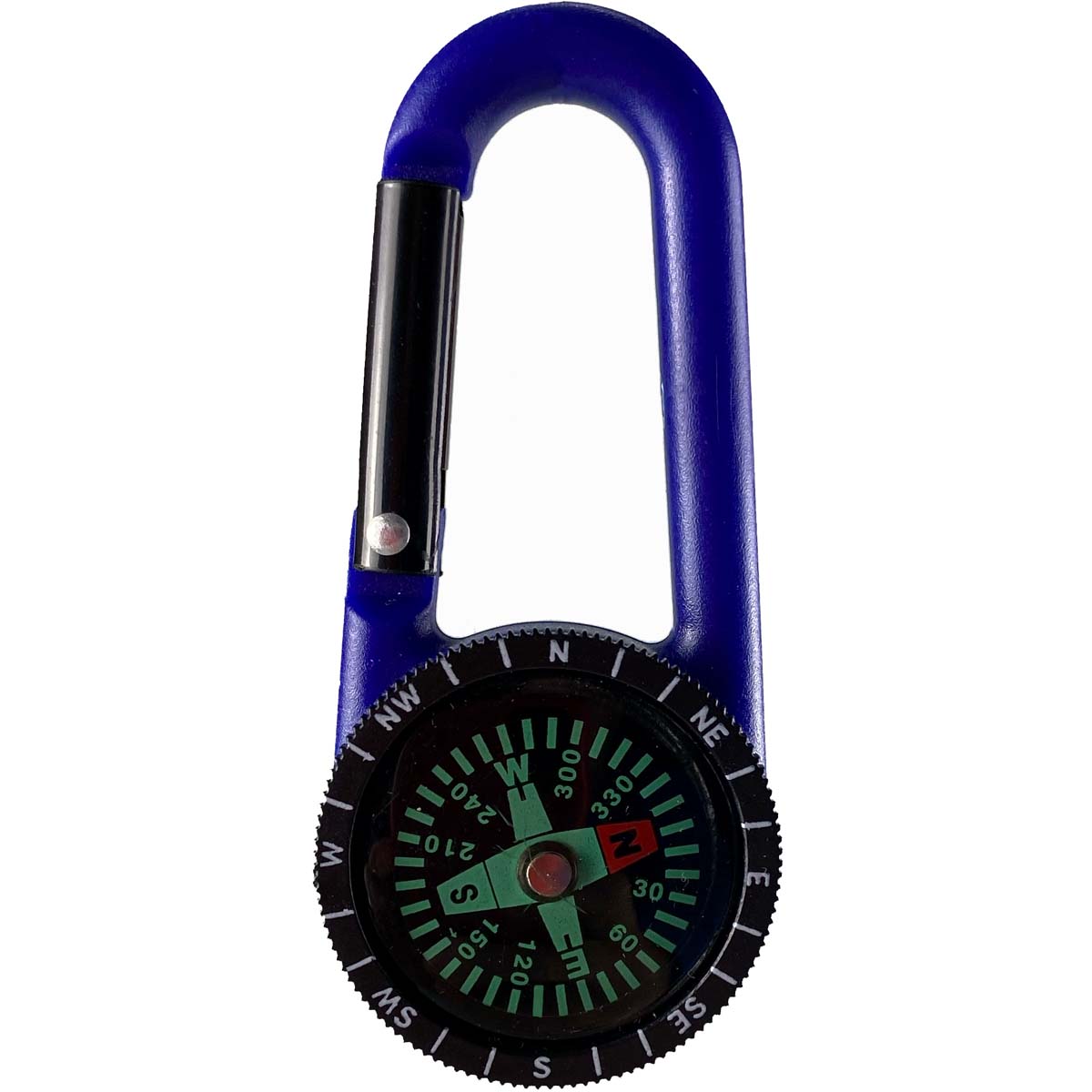 Llavero mosquetón con brújula