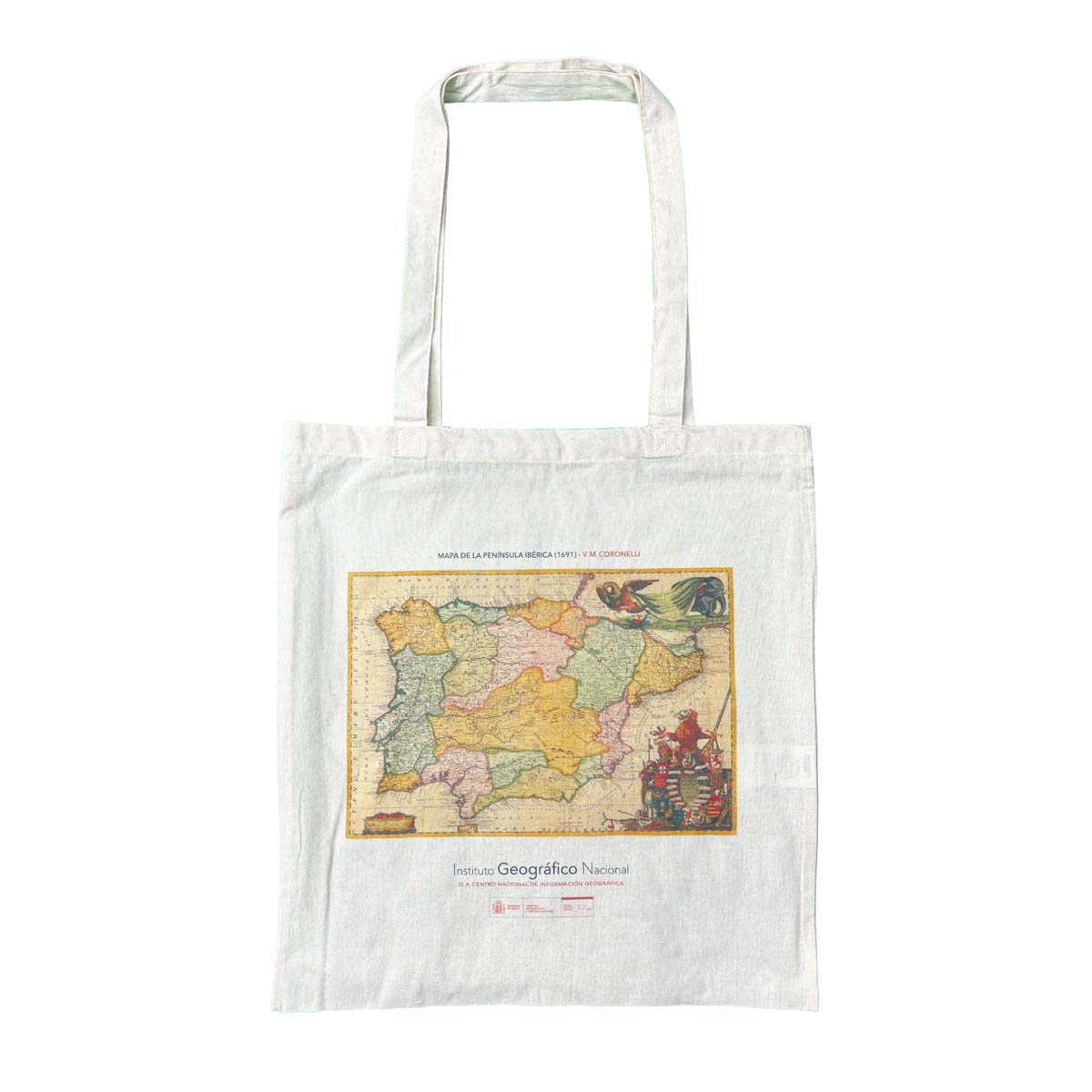 Bolsa tela (Mapa de la península Ibérica - V.M. Coronelli)