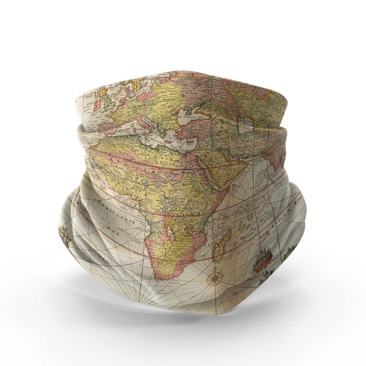 Bufanda Tubular -polivalente- Mapa histórico Van Keulen