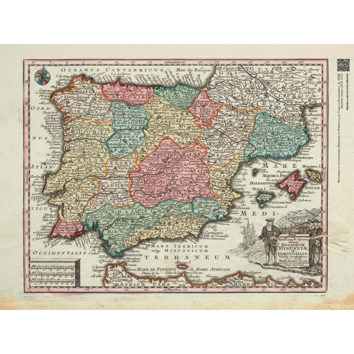 Tapete Atlas Minor [ca.1744] - Península Ibérica