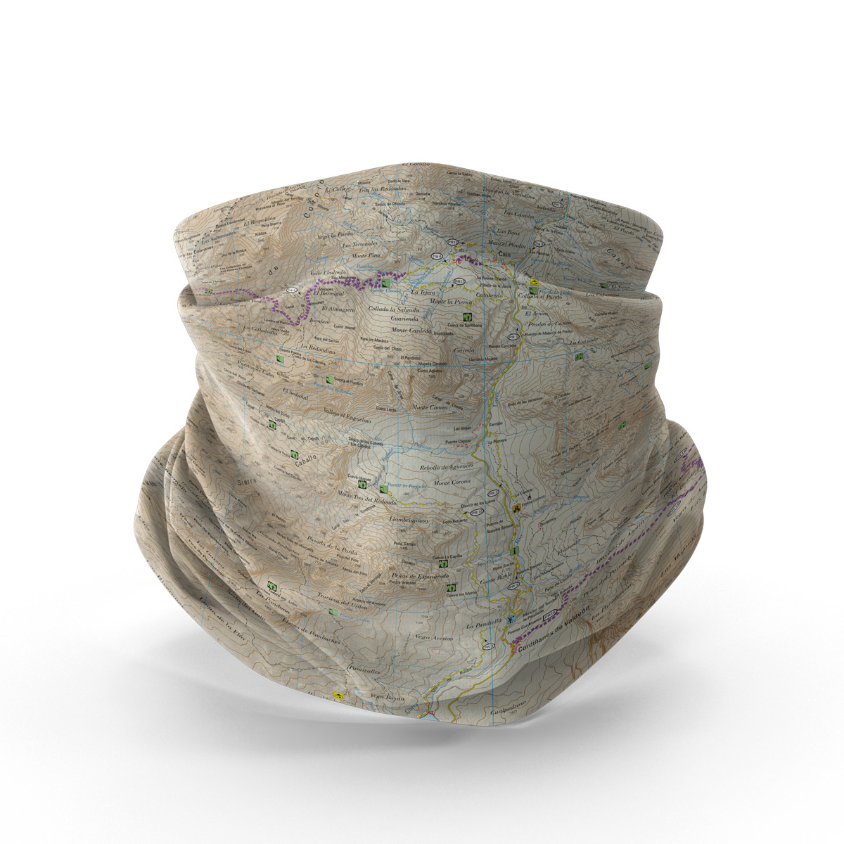 Bufanda Tubular -polivalente- Mapa del PN de Picos de Europa