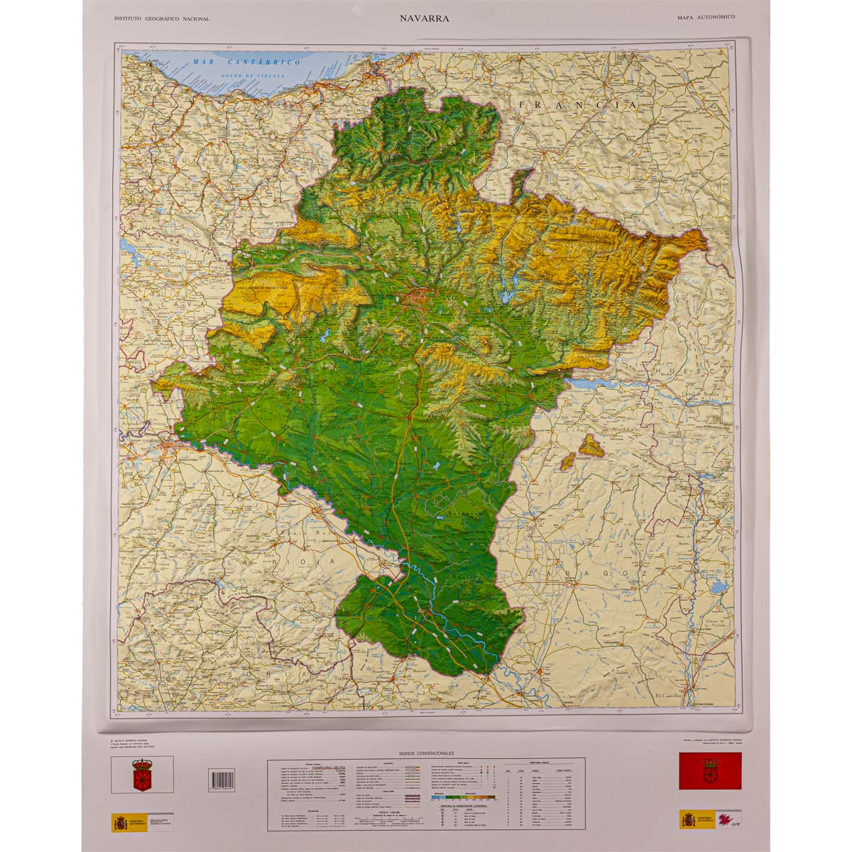 Relieve de Navarra en 3D a 1:200.000 ed. 2007