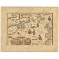 Mapa de Nova Francia. 1504 - Jan Van Doetichum, Cornelius Claesz