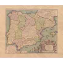 Carte Generale Royaumes d'Espagne et Portugal. [1725-1750] - R. & J. Ottens