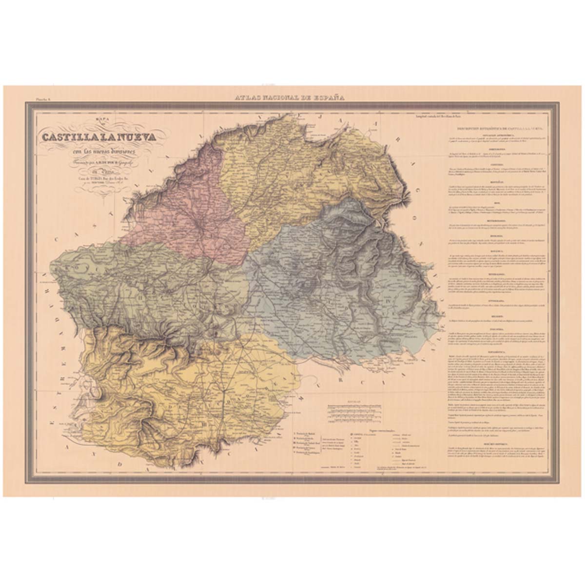 Castilla La Nueva. Ca.1845 - A. H. Dufour
