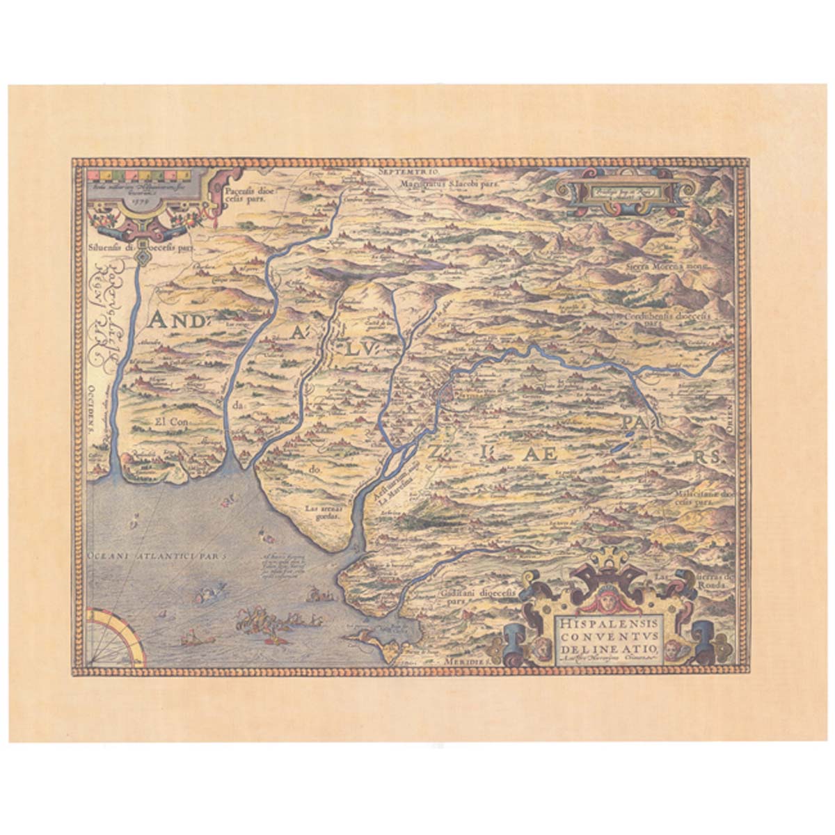 Hispalensis Conventus Delineatio. 1579 - A. Ortelius