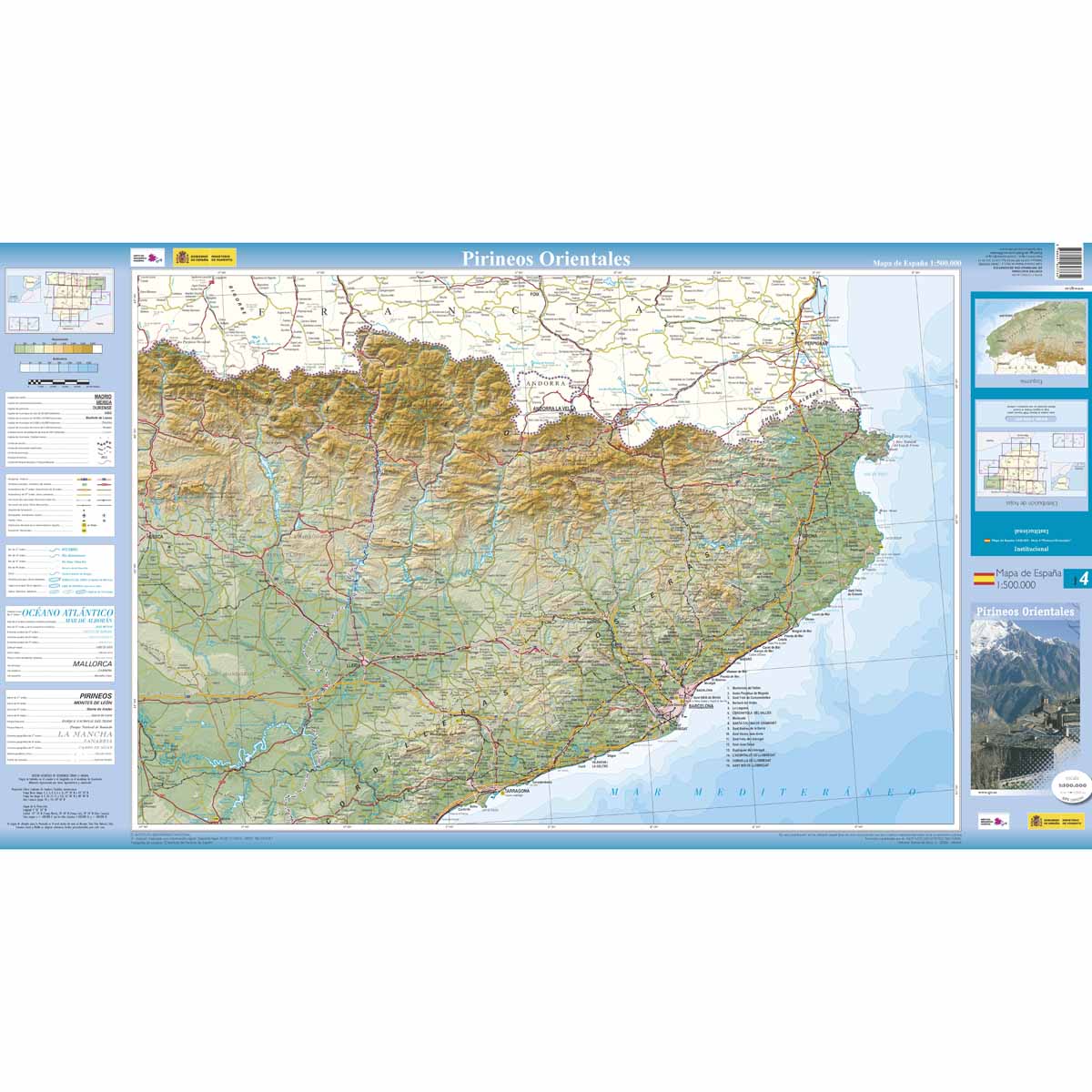 Hoja 4 Pirineos Orientales 1:500.000