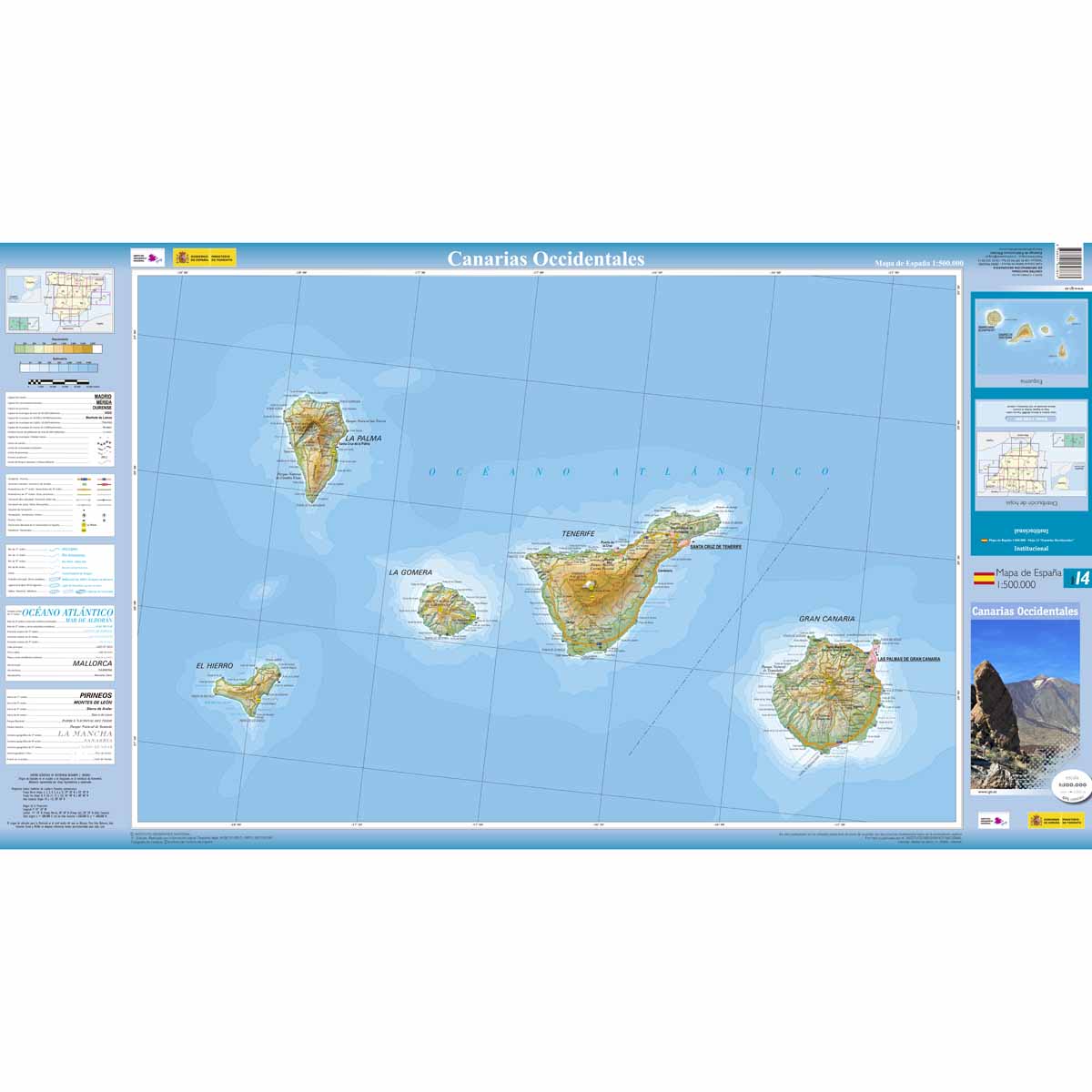 Hoja 14 Canarias Occidentales 1:500.000