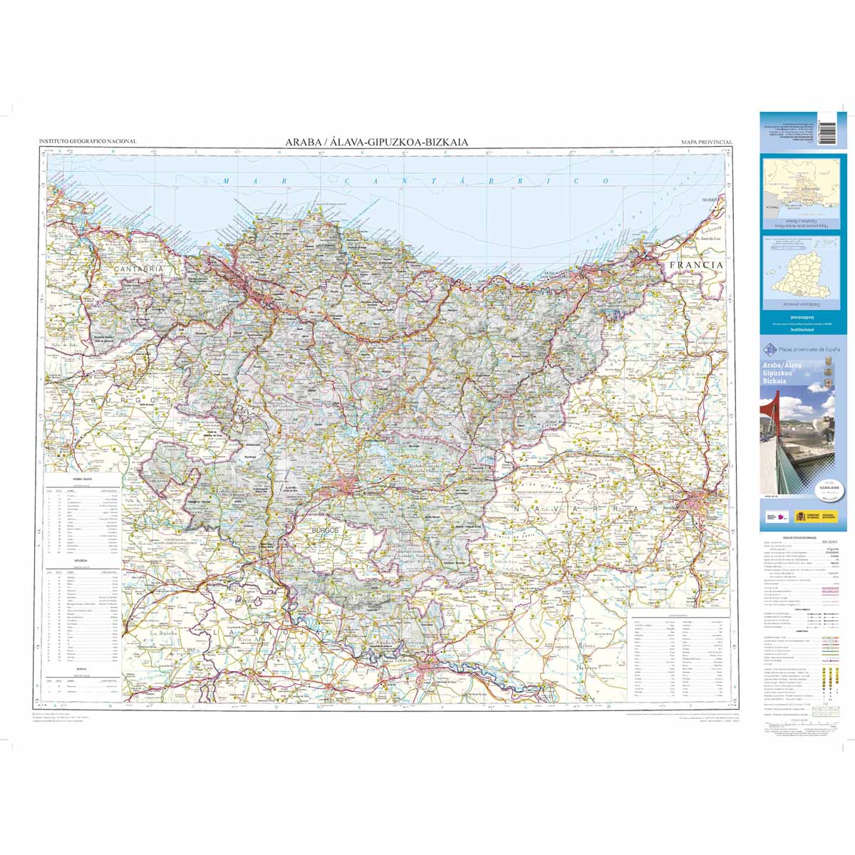 ARABA/ÁLAVA GIPUZKOA BIZKAIA 1:200.000