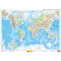 Mapa físico del Mundo 1:60.000.000 (lámina atlas 70 cm x 50 cm) ed. 2015
