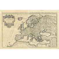 Mapa de Europa. 1692 - Nicolas Sanson/Alexis Huber Jaillot
