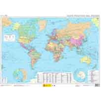 Mapa político mundo (lámina atlas 70 cm x 50 cm) edición 2016