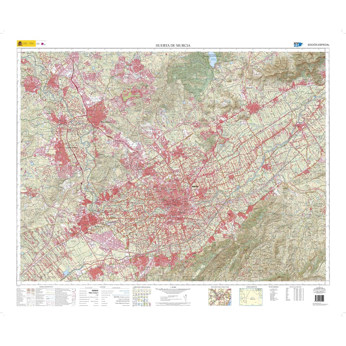 Huerta de Murcia, especial MTN 1:25.000