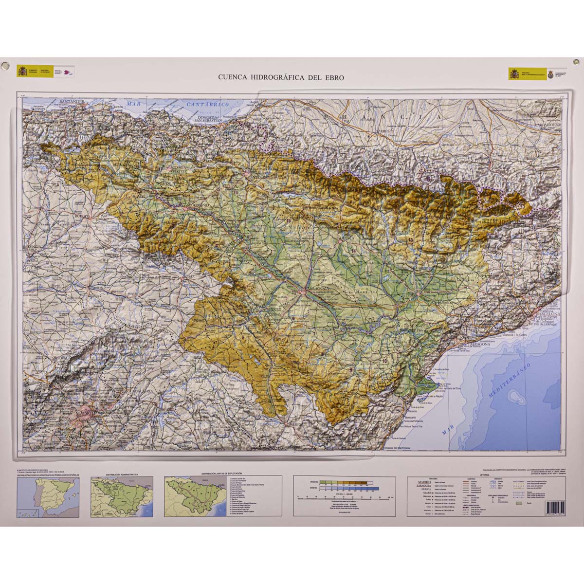 Relieve de la Cuenca Hidrográfica del Ebro en 3D a 1:600.000 ed. 2019