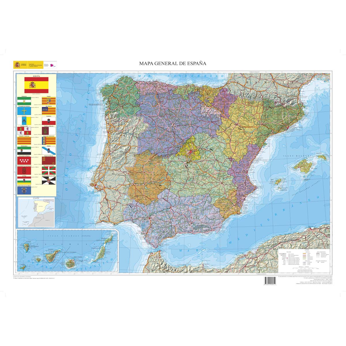 Mapa General de España autonómico escala 1:2.000.000