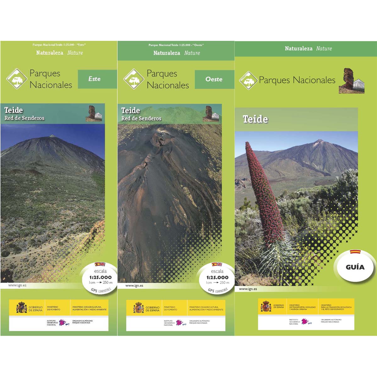 Parque Nacional del Teide. Red de Senderos. 2 mapas + guía