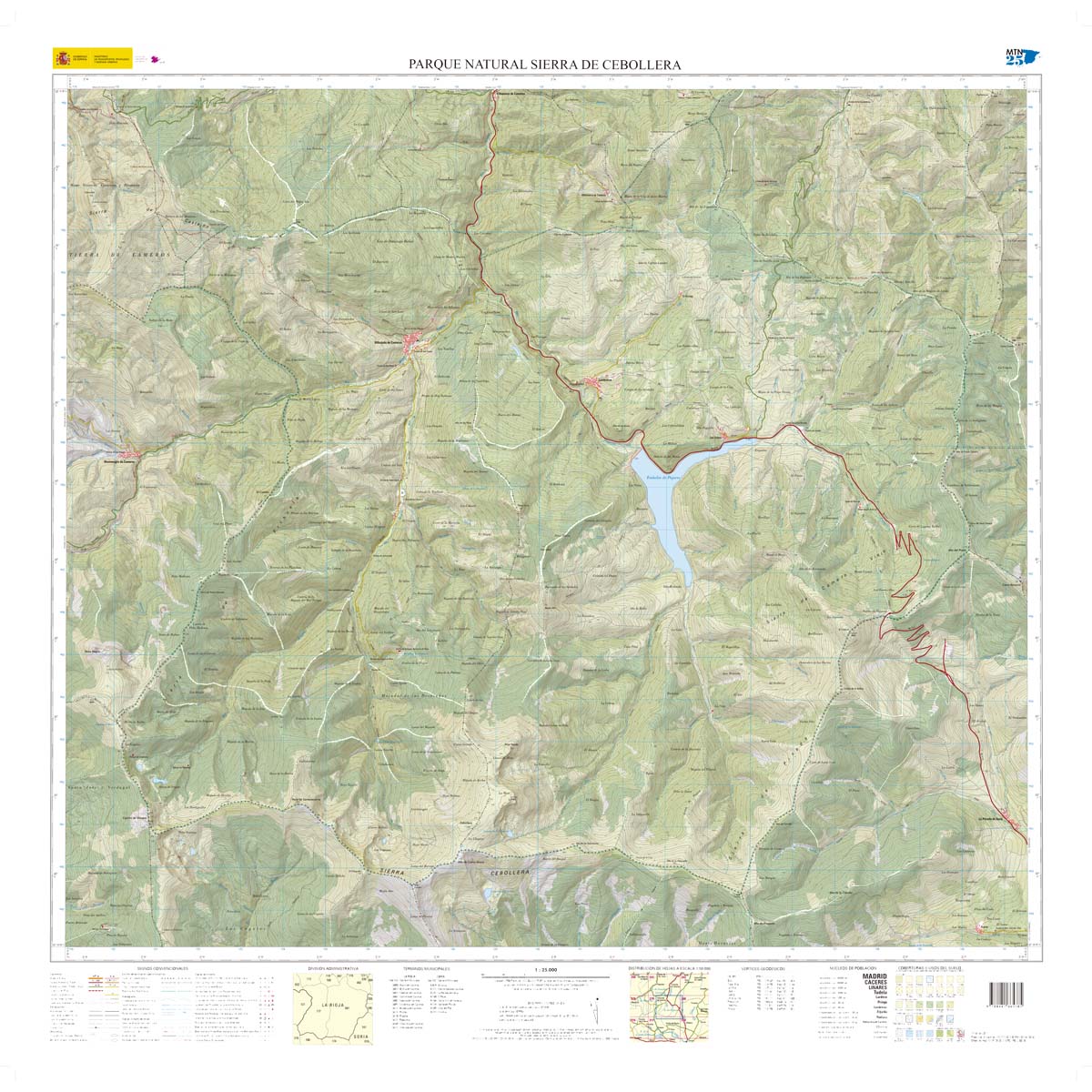 Parque Natural Sierra de Cebollera 1:25.000 (en carpeta de plástico)