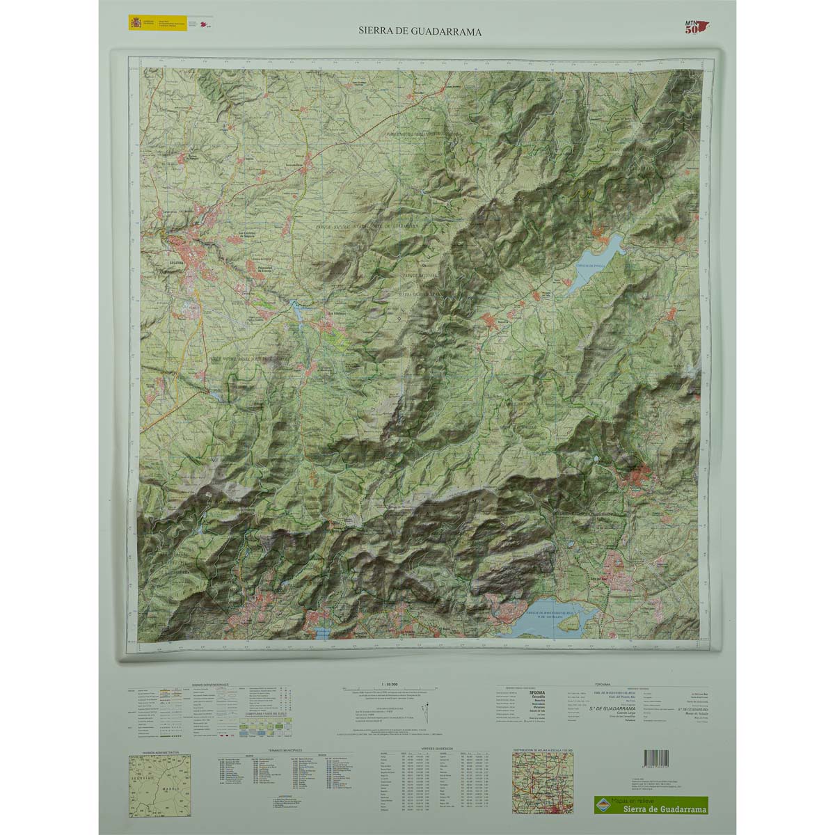 Relieve de la Sierra de Guadarrama en 3D a 1:50.000 ed. 2022