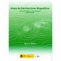 Mapa de Declinaciones Magnéticas (Pen. Ibérica e Islas Baleares) - época 2020.0
