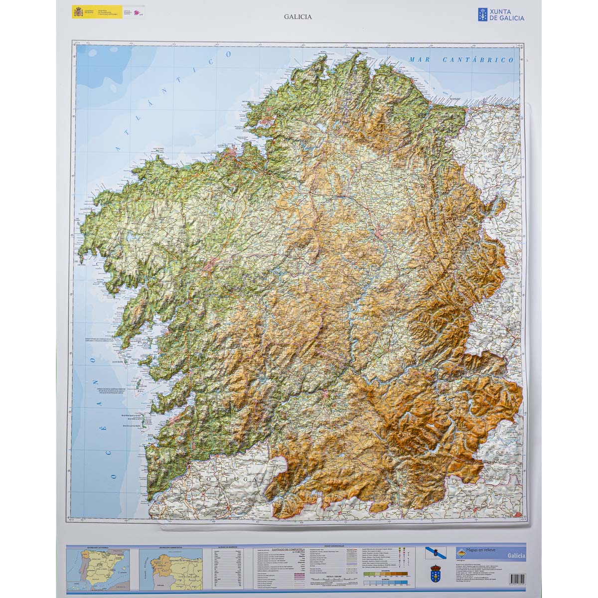 Relieve de Galicia en 3D a 1:250.000 ed. 2024