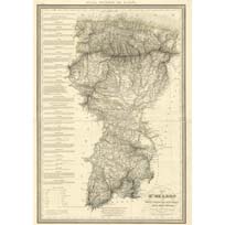 Mapa del Reyno de León y del Principado de Asturias. 1837 - A. H. Dufour