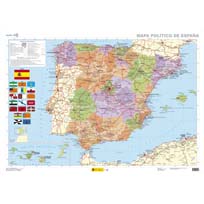 Mapa político de España 1:1.800.000  (lámina atlas 87 cm x 61 cm)