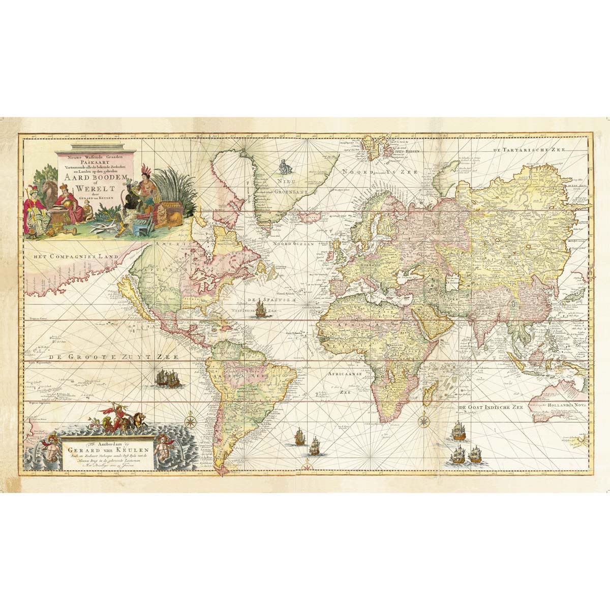 Mundo. Cartas náuticas. (1728). 2026 - Gerard van Keulen
