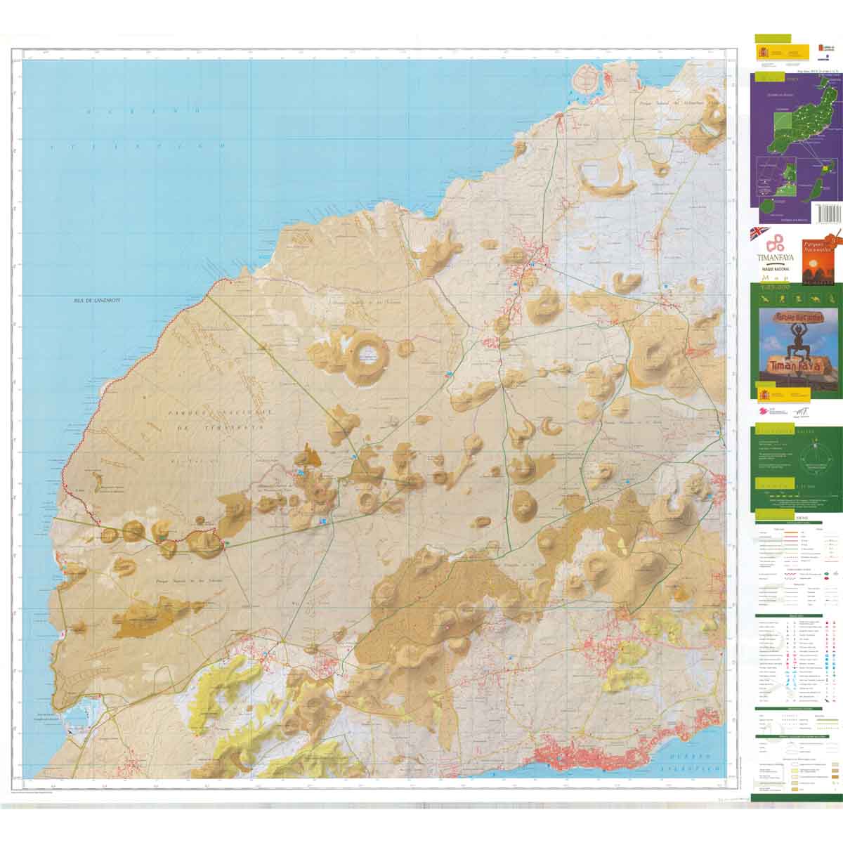 Parque Nacional de Timanfaya. Mapa guía (inglés/english)