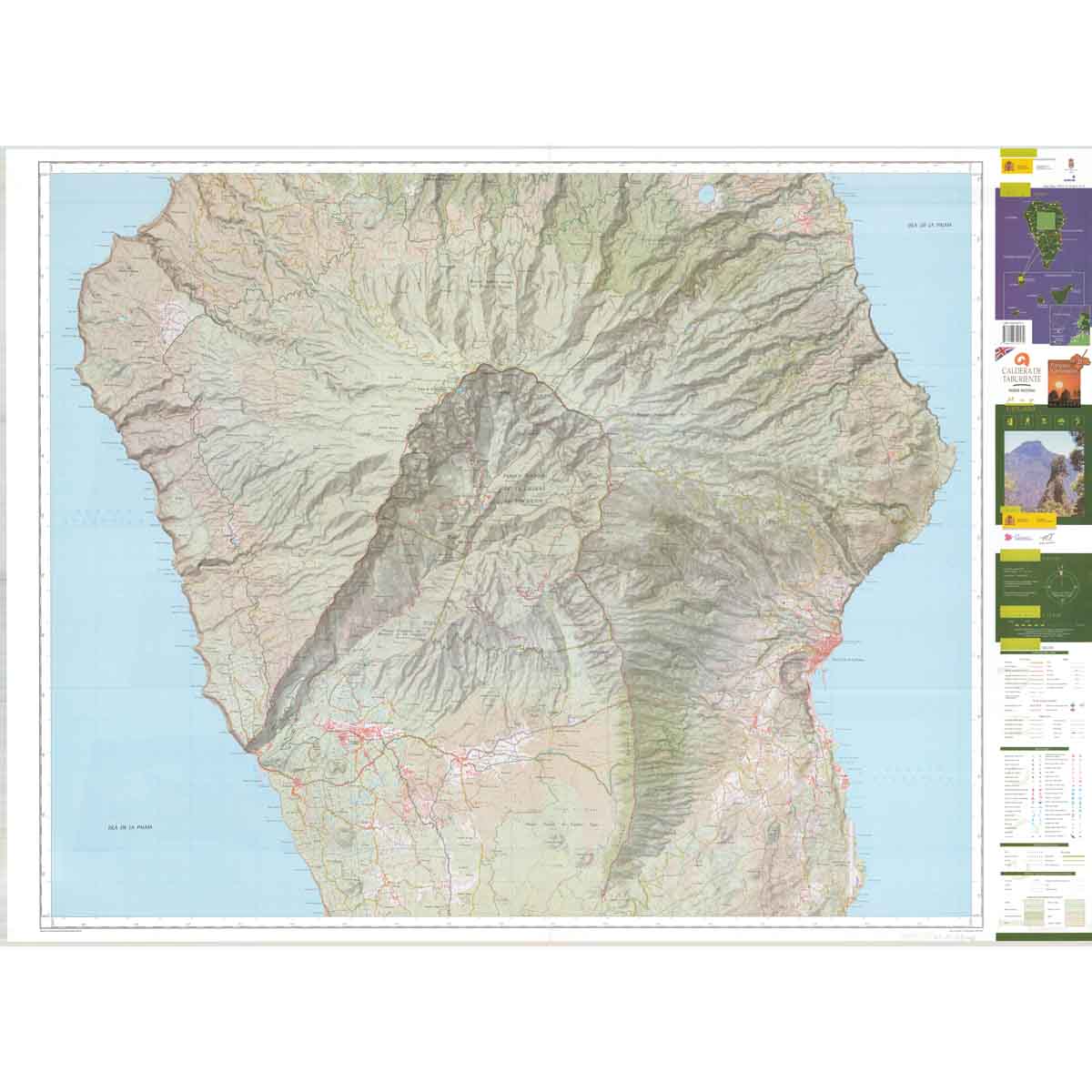 Parque Nacional de la Caldera de Taburiente. Mapa + guía (inglés/english)