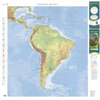 Lámina continental de América del Sur 1:11.000.000